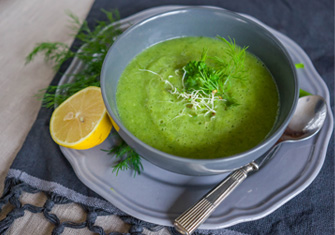Zucchini and Broccoli Cream Soup